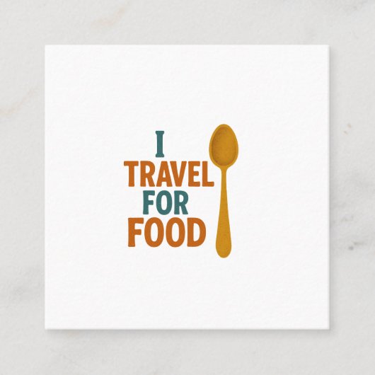 私は食べ物のために旅行 – ヴィンテージスプーンアドベンチャー 予約カード (正面)