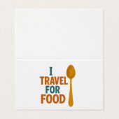 私は食べ物のために旅行 – ヴィンテージスプーンアドベンチャー 名刺 (外部フラット)