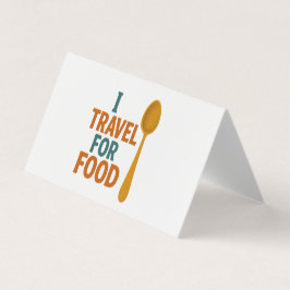 私は食べ物のために旅行 – ヴィンテージスプーンアドベンチャー 名刺
