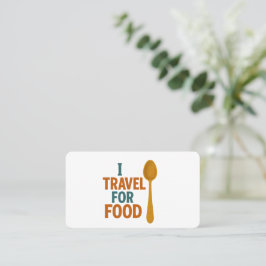 私は食べ物のために旅行 – ヴィンテージスプーンアドベンチャー 名刺