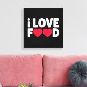 私は食べ物のグルメおもしろいギフトが好き男性へ キャンバスプリント (インサイチュ (リビング))