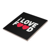 私は食べ物のグルメおもしろいギフトが好き男性へ タイル (側面)