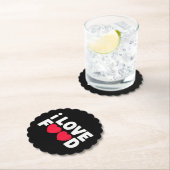 私は食べ物のグルメおもしろいギフトが好き男性へ ペーパーコースター (インサイチュ)