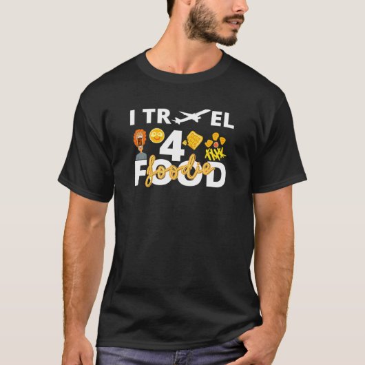 私は食べ物のグルメ引用文旅行Vlogger食べ物 Tシャツ (正面)