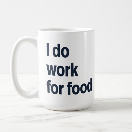 私は食べ物の仕事をしている コーヒーマグカップ (左)
