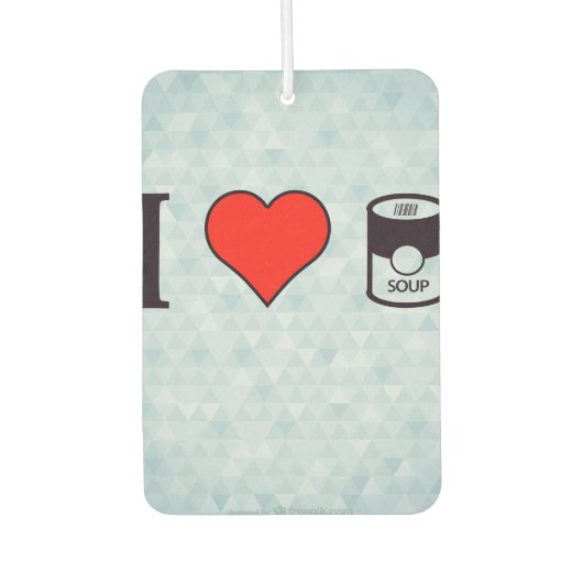 私は食べ物ハートのスープを缶に入れる カーエアーフレッシュナー (正面)