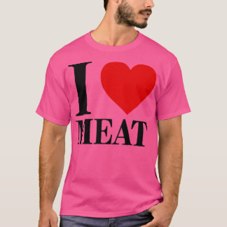 私は食好きの肉が大好きグルメ Tシャツ