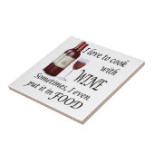 私は食糧のワインと-調理することを愛します タイル (側面)