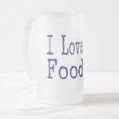 私は食糧トラックのブロックを愛します フロストグラスビールジョッキ (正面左)