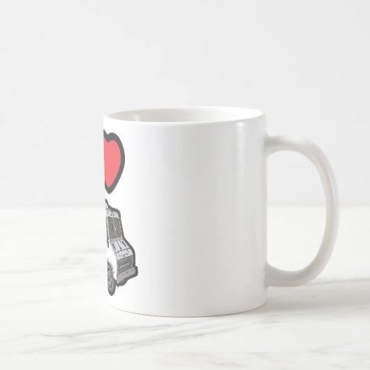 私は食糧トラックを愛します! コーヒーマグカップ (右)