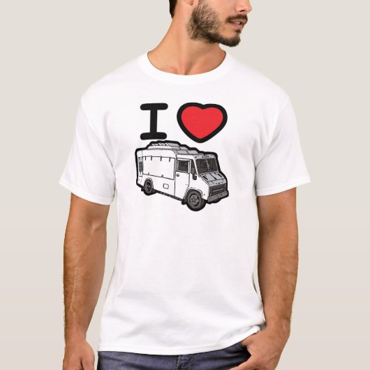 私は食糧トラックを愛します! Tシャツ (正面)