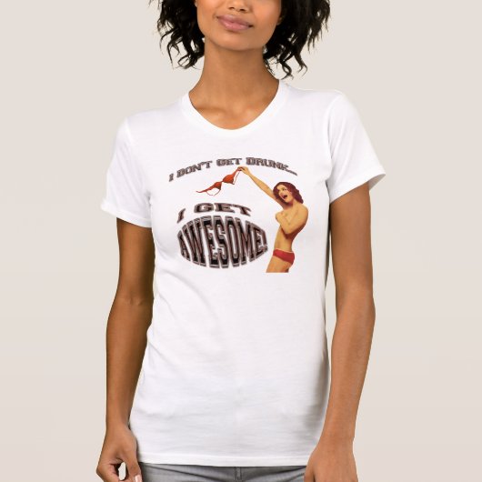 私は飲まれて得ません Tシャツ (正面)