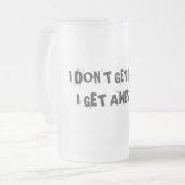 私は飲まれて、私なります素晴らしく得ません フロストグラスビールジョッキ (正面左)