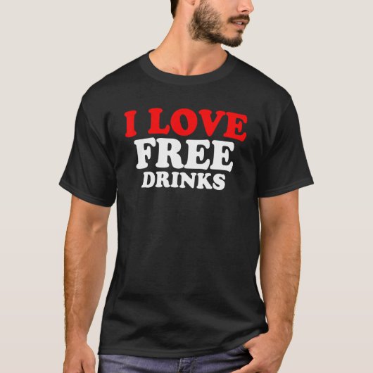 私は飲み物が好き Tシャツ (正面)