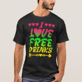私は飲み物が好き Tシャツ (正面)