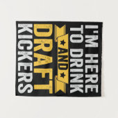 私は飲み物とキッカーのファンタジーを荷車を引くここにおもしろいいる タペストリー (正面(横))