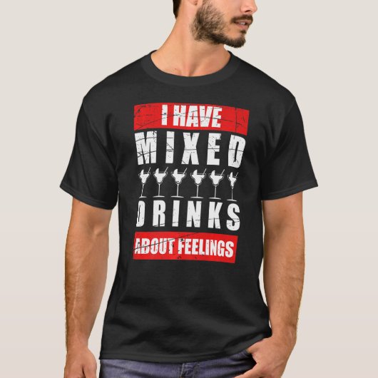 私は飲み物の感覚を混合したバーテンダー1 Tシャツ (正面)