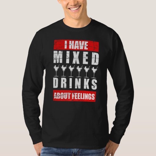 私は飲み物の感覚を混合したバーテンダー1 Tシャツ (正面)