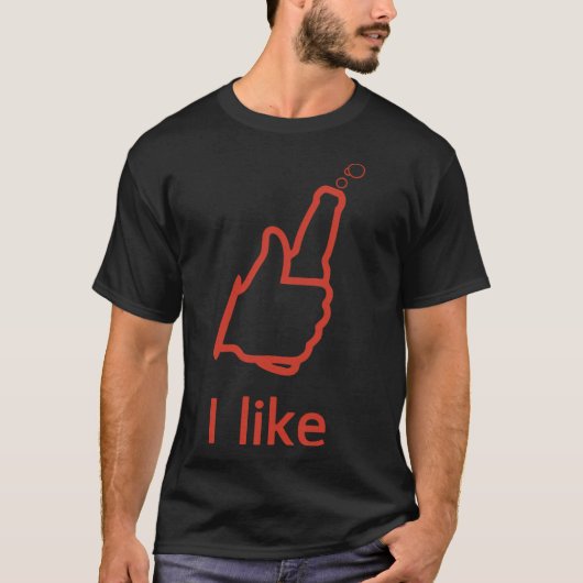 私は飲み物のFacebookのThumb Beer Ginライディングフライエン好き Tシャツ (正面)