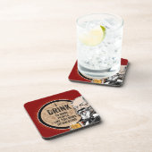 私は飲む(あなたを面白くするために) コースター (右側)