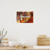 私は飲んで人を面白くする写真引用文 ポスター (キッチン)