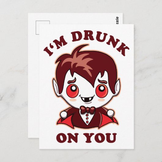 私は飲君だ |かわいい吸血鬼の愛の宣言 ポストカード (正面/裏面)