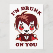 私は飲君だ |かわいい吸血鬼の愛の宣言 ポストカード (正面)