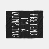 私は餃子の衣装ハロウィーン怠惰な簡単 フリースブランケット (正面(横))