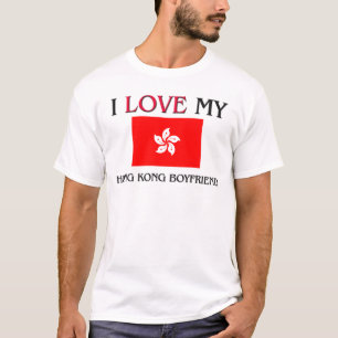 私は香港の私のボーイフレンドを愛します Tシャツ
