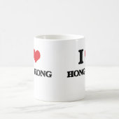 私は香港を愛します コーヒーマグカップ (中央)
