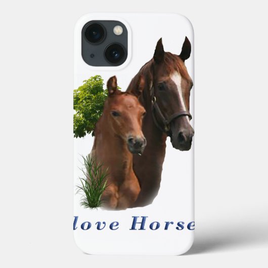 私は馬が大好きだ Case-Mate iPhoneケース (裏面)