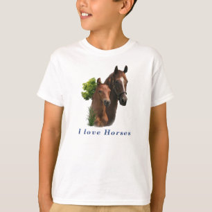私は馬が大好きだ Tシャツ