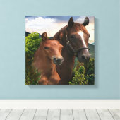 私は馬が大好き キャンバスプリント (インサイチュ (ウッドフロア))