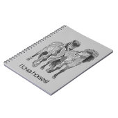 私は馬が大好き!キュートなアイスランドのポニー ノートブック (左側)