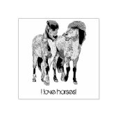 私は馬が大好き!キュートなアイスランドのポニー ラバースタンプ (インプリント)