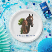 私は馬が大好き ペーパープレート (パーティー)