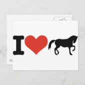 私は馬が大好き ポストカード (正面/裏面)
