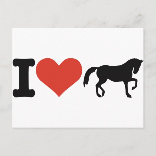 私は馬が大好き ポストカード (正面)