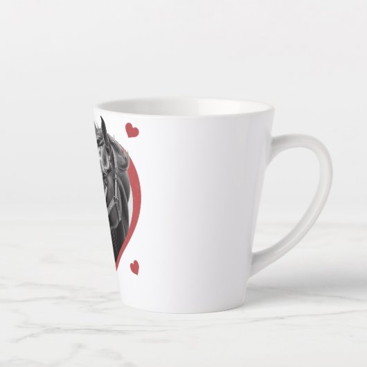 私は馬が好きだ カフェラテマグ (右)