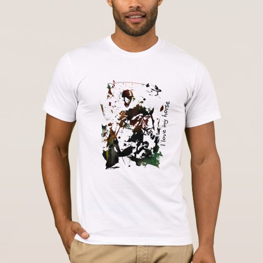 私は馬が好きだ Tシャツ (正面)