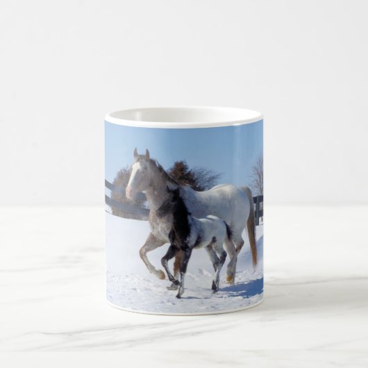 私は馬が好きです コーヒーマグカップ (中央)