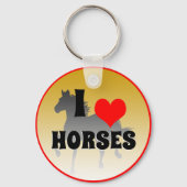 私は馬と赤いハート、園芸/ゴールデン大好き キーホルダー (裏面)