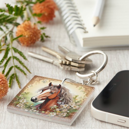 私は馬に乗りたい キーホルダー (正面右)