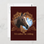 私は馬に乗りたい ポストカード (正面/裏面)
