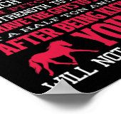 私は馬に乗る馬の馬乗馬馬馬馬用心 ポスター (角)