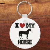 私は馬のキーチェーンが大好き キーホルダー (正面)
