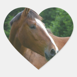 私は馬のステッカー馬の顔が大好きハートシール ハートシール