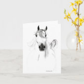 私は馬のノートカードが大好き カード (黄色い花)