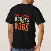 私は馬の犬のクラシックtシャツが大好き tシャツ (裏面)