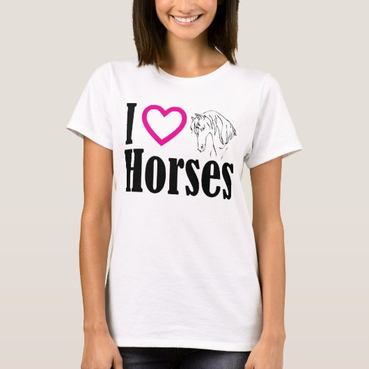私は馬のTシャツを愛します Tシャツ (正面)